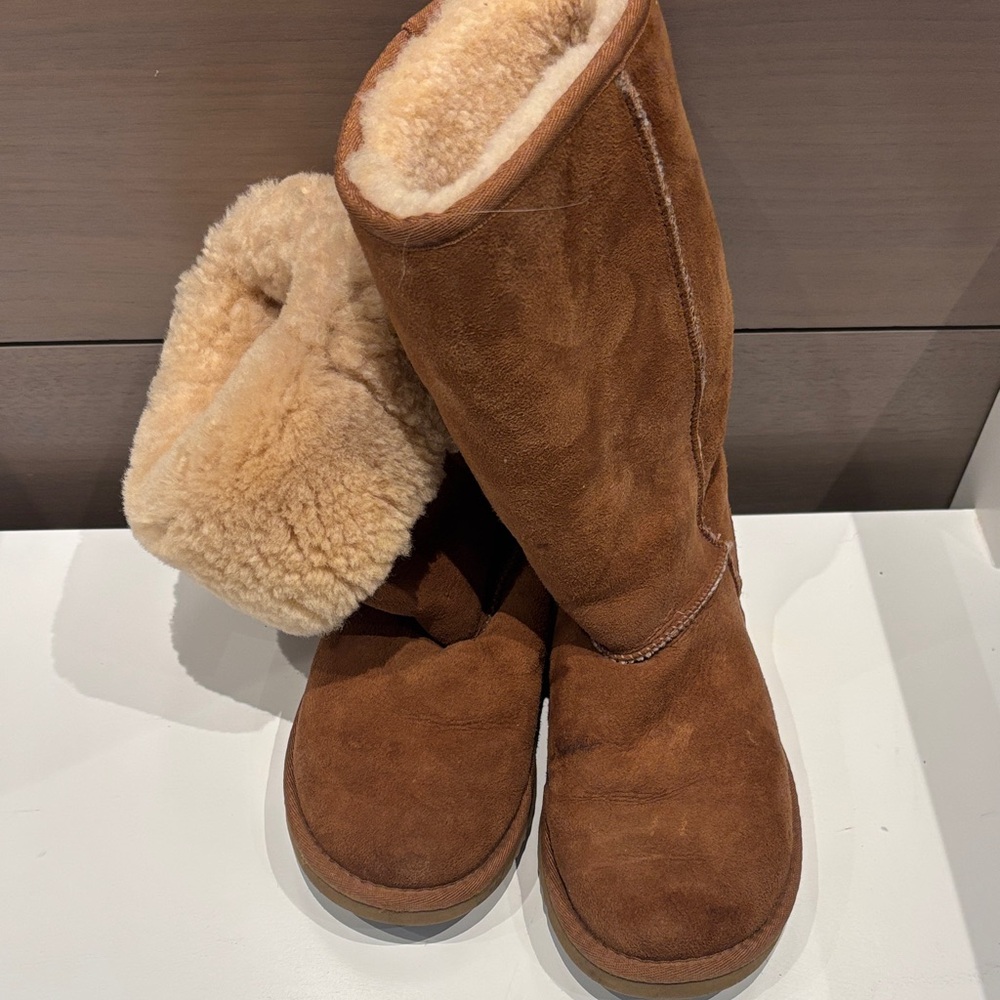 Brown Shearling-Lined UGG boots